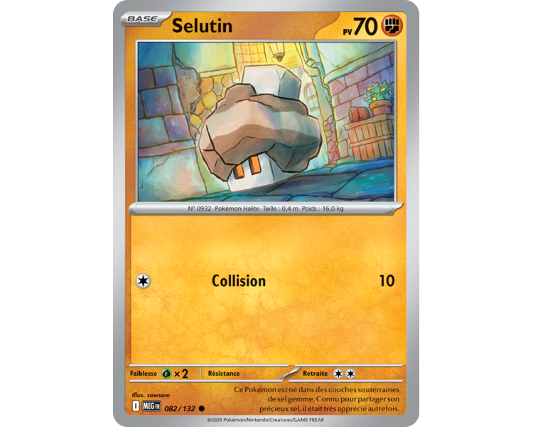 Selutin Pv 70 82/132 - Carte Commune Reverse - Méga-Évolution