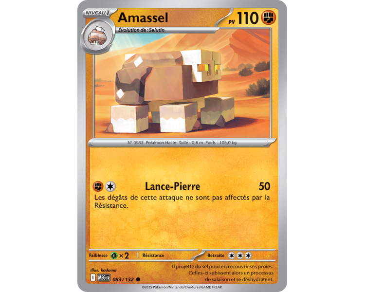 Amassel Pv 110 83/132 - Carte Commune - Méga-Évolution
