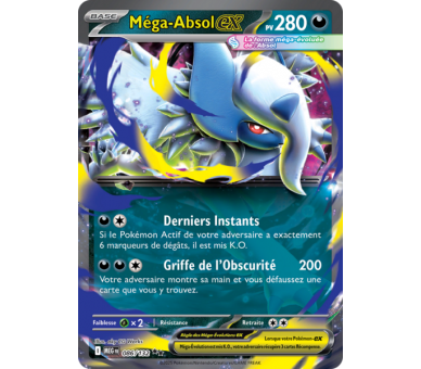 Méga-Absol-ex Pv 280 86/132 - Carte Double Rare - Méga-Évolution