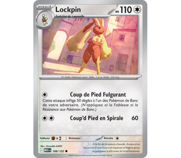 Lockpin Pv 110 108/132 - Carte Commune Reverse - Méga-Évolution