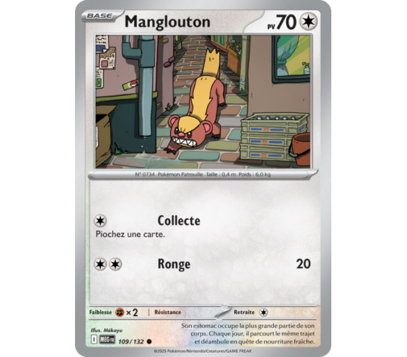 Manglouton Pv 70 109/132 - Carte Commune - Méga-Évolution