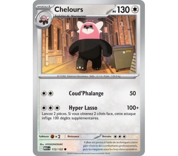 Chelours Pv 130 112/132 - Carte Commune Reverse - Méga-Évolution