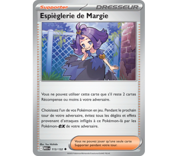 Dresseur Espièglerie de Margie 113/132 - Carte Peu Commune Reverse - Méga-Évolution