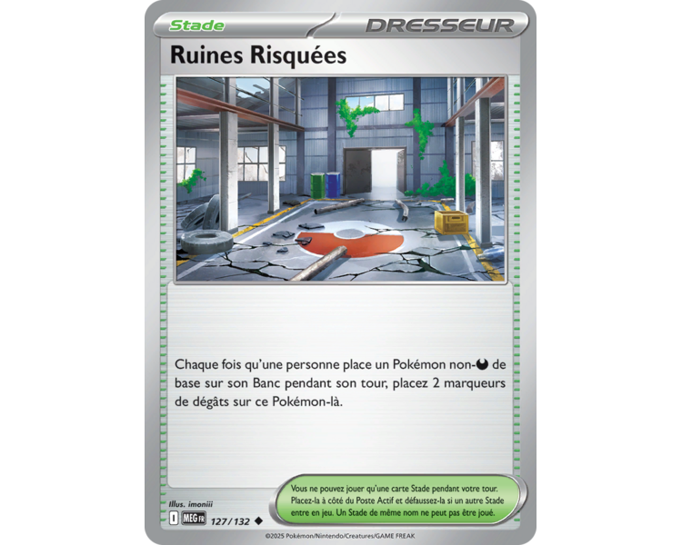 Stade Ruines Risquées 127/132 - Carte Peu Commune - Méga-Évolution