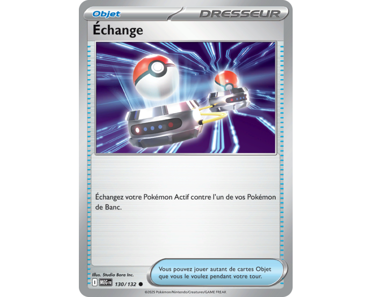 Objet Échange 130/132 - Carte Commune Reverse - Méga-Évolution