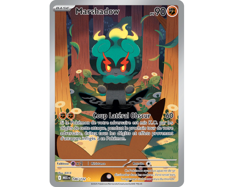 Marshadow Pv 90 146/132 - Carte Secrète Illustration Rare - Méga-Évolution