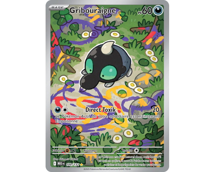 Gribouraigne Pv 60 149/132 - Carte Secrète Illustration Rare - Méga-Évolution