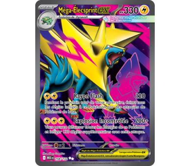 Méga-Élecsprint-ex Pv 330 158/132 - Carte Secrète Ultra Rare - Méga-Évolution