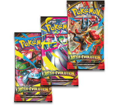 Pack de 3 Boosters Sous Blister Akwakwak- ME01 Méga-Évolution - FR