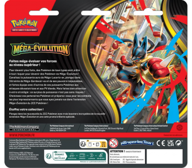 Pack de 3 Boosters Sous Blister Akwakwak- ME01 Méga-Évolution - FR