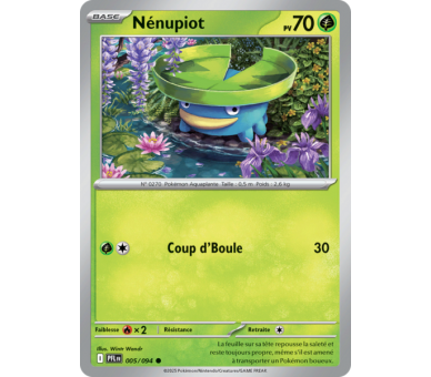 Nénupiot Pv 70 005/094 - Carte Commune Reverse - Méga-Évolution Flammes Fantasmagoriques