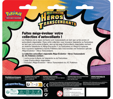 Tech Sticker Pack de 3 boosters – Salamèche – ME2.5 Héros Transcendants