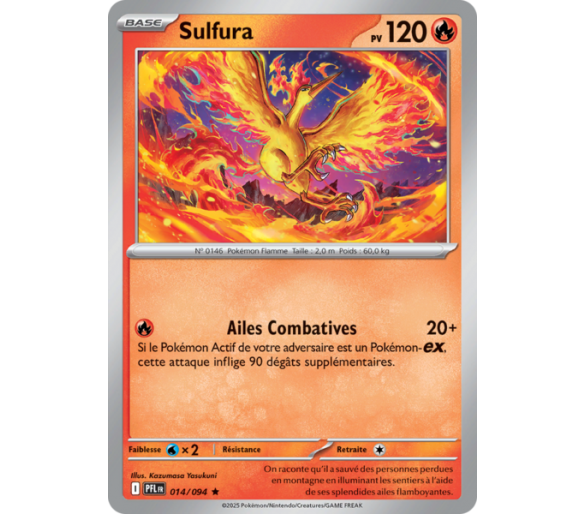 Sulfura Pv 120 014/094 - Carte Rare Holographique - Méga-Évolution Flammes Fantasmagoriques