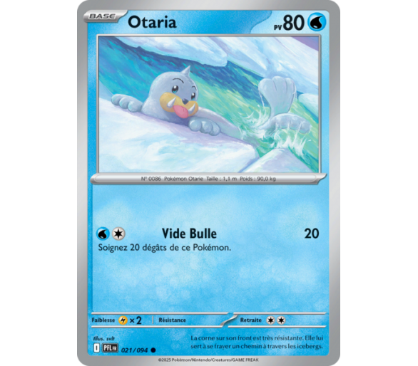 Otaria Pv 80 021/094 - Carte Commune - Méga-Évolution Flammes Fantasmagoriques