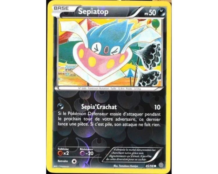 Carte pokémon reverse Sepiatop pv 50 - 45/98
