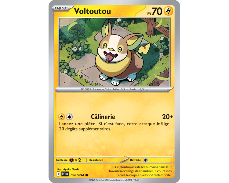 Voltoutou Pv 70 030/094 - Carte Commune Reverse - Méga-Évolution Flammes Fantasmagoriques