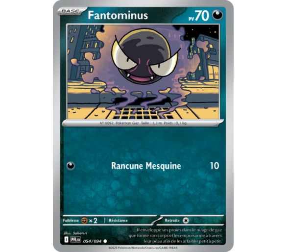 Fantominus Pv 70 054/094 - Carte Commune Reverse - Méga-Évolution Flammes Fantasmagoriques