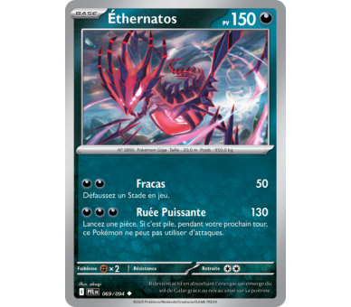 Éthernatos Pv 150 069/094 - Carte Peu Commune Reverse - Méga-Évolution Flammes Fantasmagoriques
