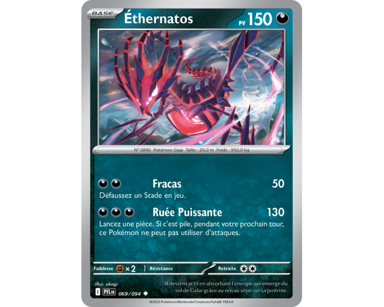 Éthernatos Pv 150 069/094 - Carte Peu Commune Reverse - Méga-Évolution Flammes Fantasmagoriques