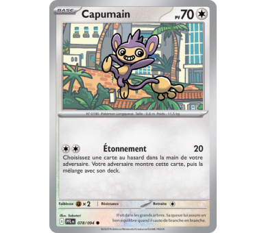 Capumain Pv 70 78/094 - Carte Commune Reverse - Méga-Évolution Flammes Fantasmagoriques