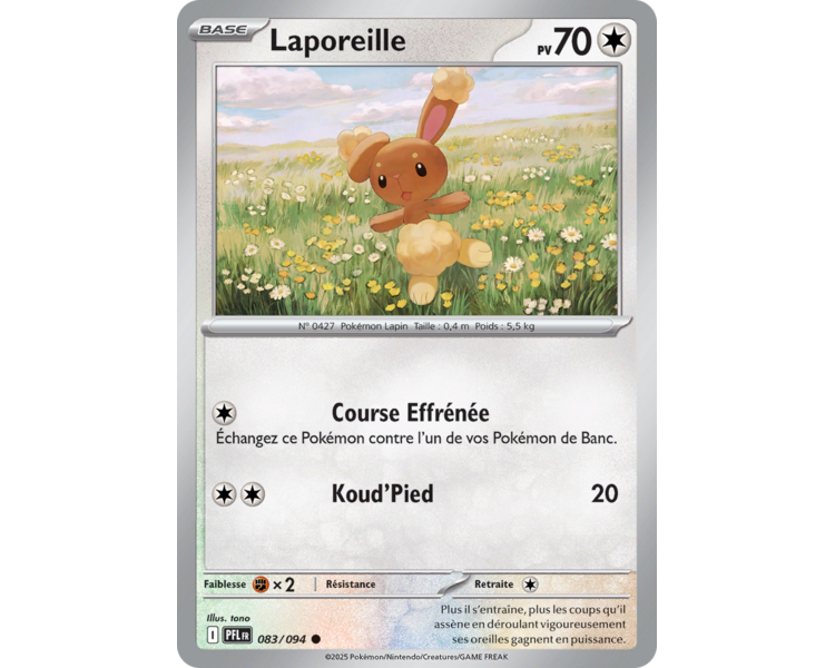 Laporeille Pv 70 83/094 - Carte Commune Reverse - Méga-Évolution Flammes Fantasmagoriques