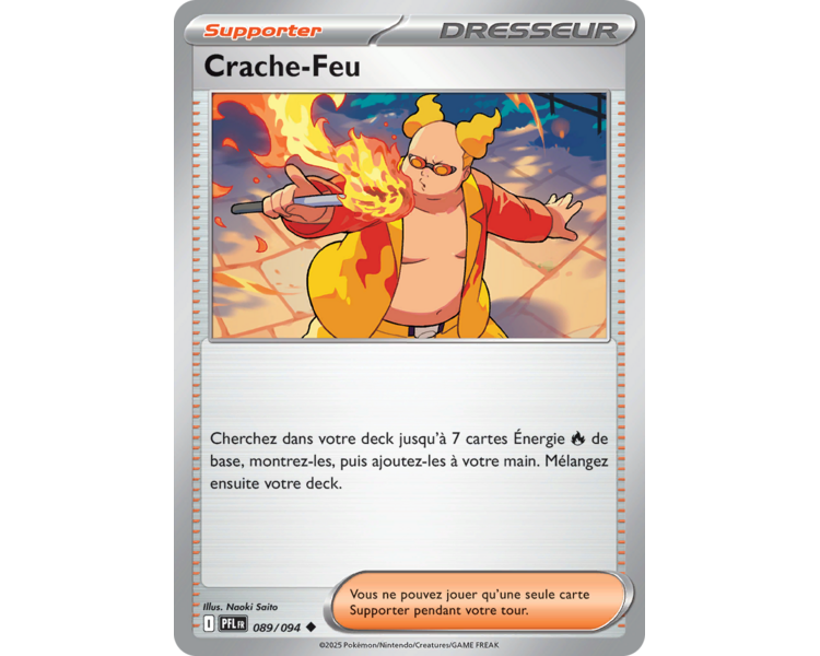 Dresseur Crache-Feu 89/094 - Carte Peu Commune - Méga-Évolution Flammes Fantasmagoriques