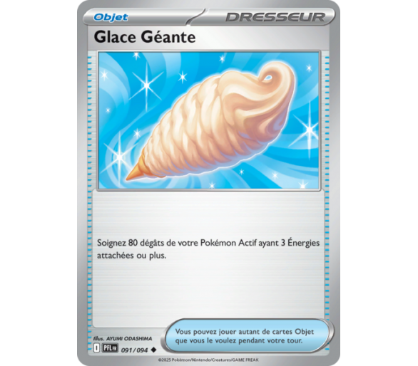Objet Glace Géante 91/094 - Carte Peu Commune Reverse - Méga-Évolution Flammes Fantasmagoriques