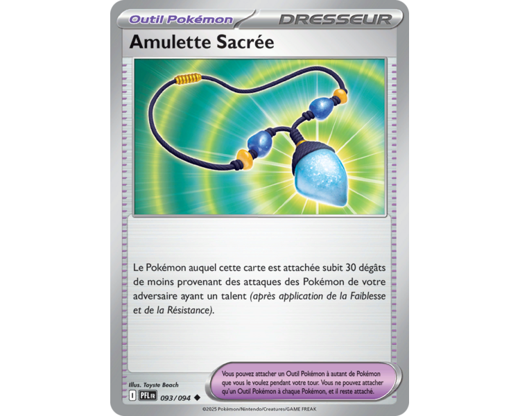 Outil Amulette Sacrée 093/094 - Carte Peu Commune Reverse - Méga-Évolution Flammes Fantasmagoriques