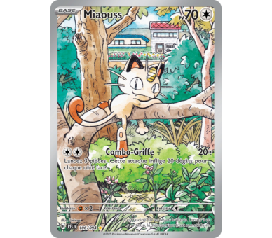Miaouss Pv 70 106/094 - Carte Illustration rare Secrète - Méga-Évolution Flammes Fantasmagoriques