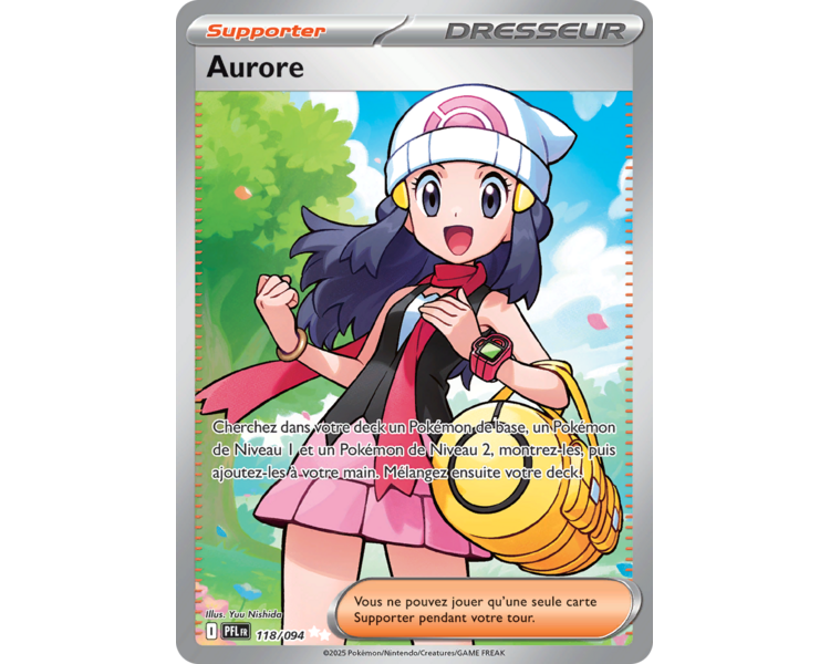 Aurore Full Art 118/094 - Carte Ultra Rare Secrète - Méga-Évolution Flammes Fantasmagoriques