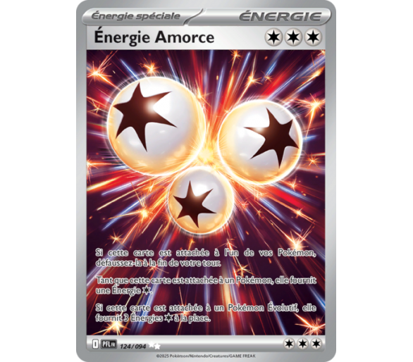 Énergie Amorce Full Art 124/094 - Carte Ultra Rare Secrète - Méga-Évolution Flammes Fantasmagoriques