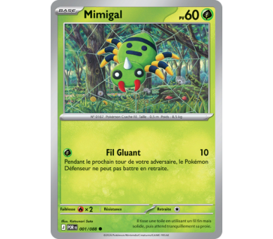 Mimigal Pv 60 001/88 - Carte Commune Reverse - Méga-Évolution Équilibre Parfait