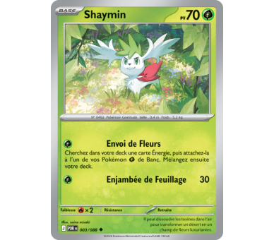 Shaymin Pv 70 003/88 - Carte Peu Commune Reverse - Méga-Évolution Équilibre Parfait