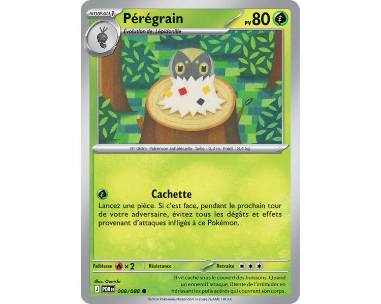 Pérégrain Pv 80 008/88 - Carte Commune Reverse - Méga-Évolution Équilibre Parfait