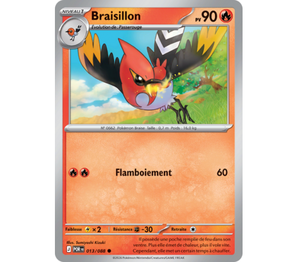 Braisillon Pv 90 013/88 - Carte Commune Reverse - Méga-Évolution Équilibre Parfait