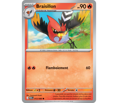 Braisillon Pv 90 013/88 - Carte Commune Reverse - Méga-Évolution Équilibre Parfait