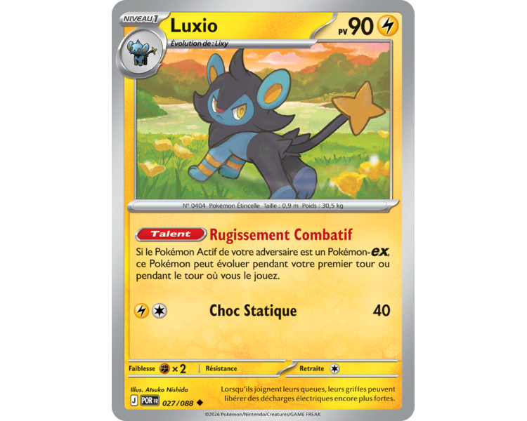 Luxio Pv 90 027/88 - Carte Peu Commune Reverse - Méga-Évolution Équilibre Parfait