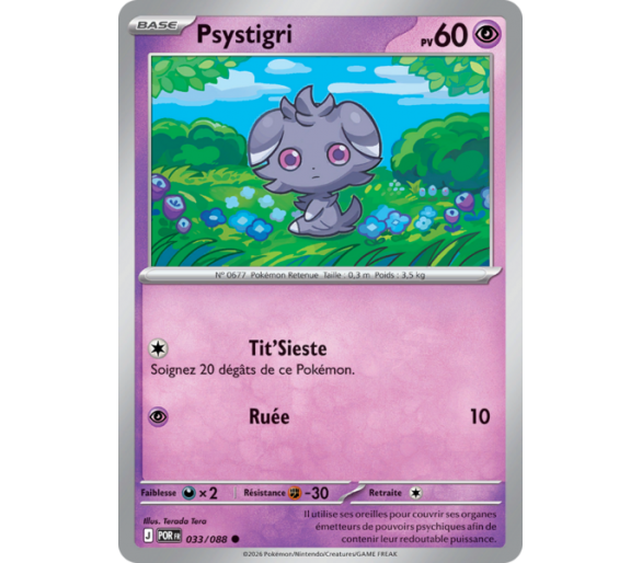 Psystigri Pv 60 033/88 - Carte Commune Reverse - Méga-Évolution Équilibre Parfait