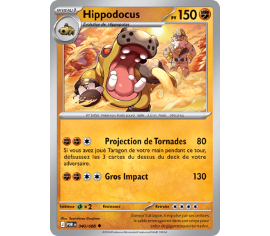 Hippodocus Pv 150 040/88 - Carte Peu Commune - Méga-Évolution Équilibre Parfait