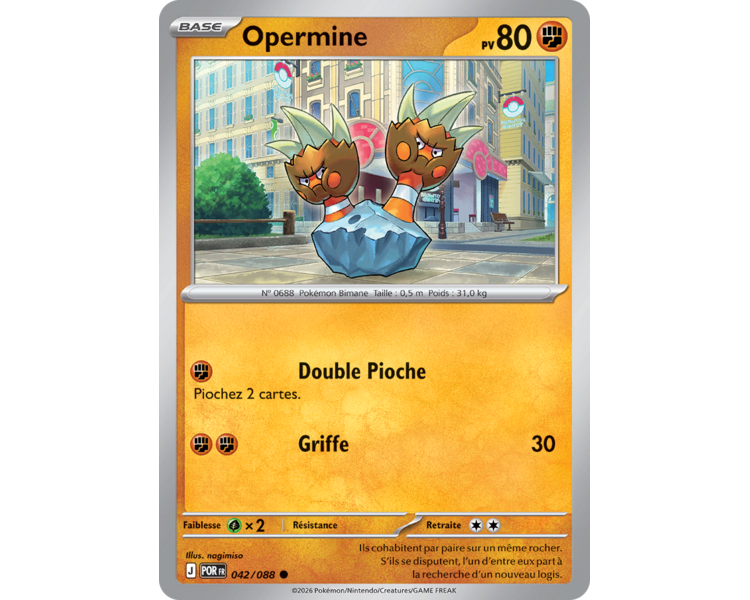 Opermine Pv 80 42/88 - Carte Commune Reverse - Méga-Évolution Équilibre Parfait