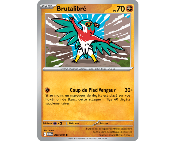 Brutalibré Pv 70 046/88 - Carte Commune - Méga-Évolution Équilibre Parfait