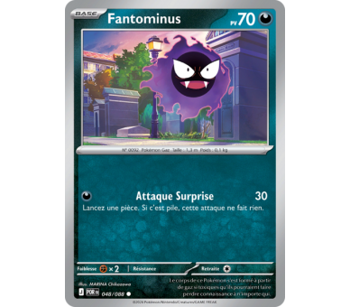 Fantominus Pv 70 048/88 - Carte Commune Reverse - Méga-Évolution Équilibre Parfait