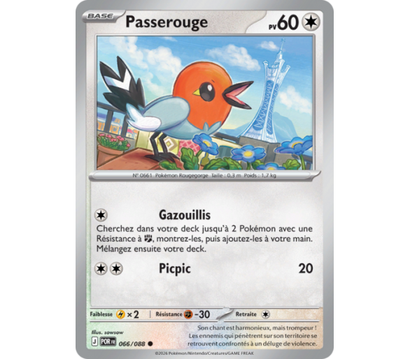 Passerouge Pv 60 066/88 - Carte Commune - Méga-Évolution Équilibre Parfait