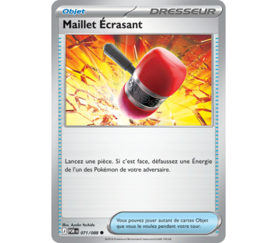 Objet Maillet Écrasant 71/88 - Carte Commune Reverse - Méga-Évolution Équilibre Parfait