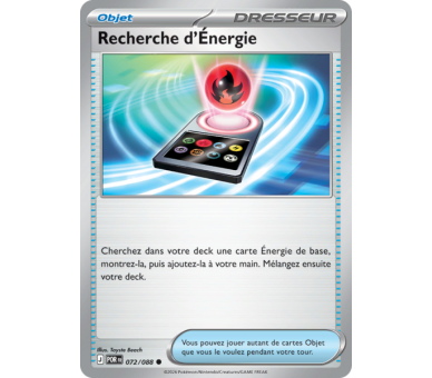 Objet Recherche d'Énergie 72/88 - Carte Commune Reverse - Méga-Évolution Équilibre Parfait