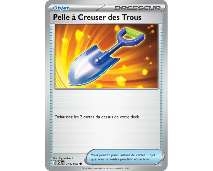 Objet Pelle à Creuser des Trous 74/88 - Carte Commune Reverse - Méga-Évolution Équilibre Parfait
