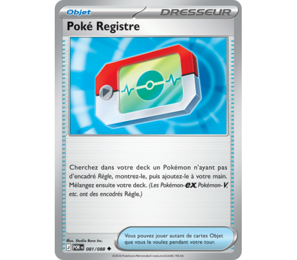 Objet Poké Registre 81/88 - Carte Peu Commune Reverse - Méga-Évolution Équilibre Parfait