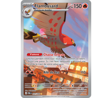 Flambusard Pv 80 91/88 - Carte Illustration Rare Secrète - Méga-Évolution Équilibre Parfait