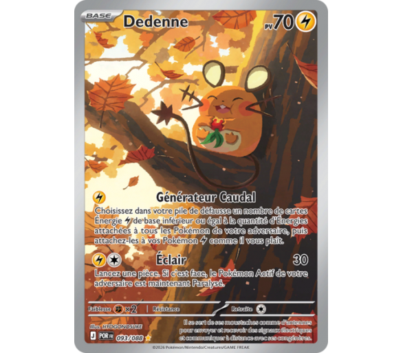 Dedenne Pv 70 93/88 - Carte Illustration Rare Secrète - Méga-Évolution Équilibre Parfait