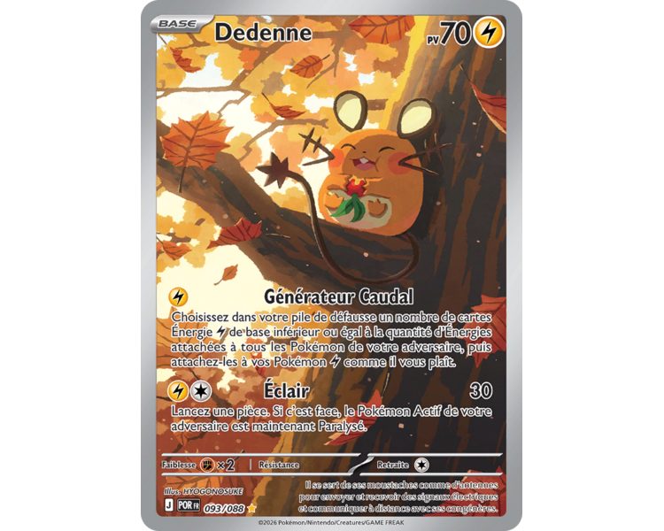 Dedenne Pv 70 93/88 - Carte Illustration Rare Secrète - Méga-Évolution Équilibre Parfait